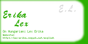 erika lex business card